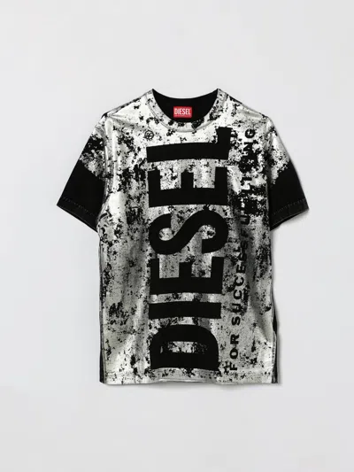 Diesel Kids' Tシャツ  ボーイ カラー ブラック In Black