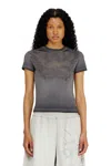 Diesel Slim T-shirt With Dévoré Phoenix In Black