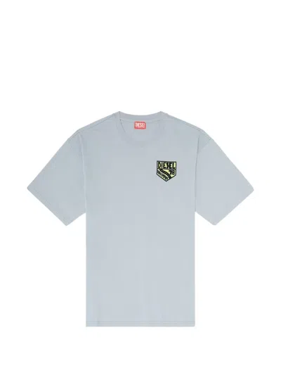 Diesel T-shirt With  Industry Chest Print In Gray
