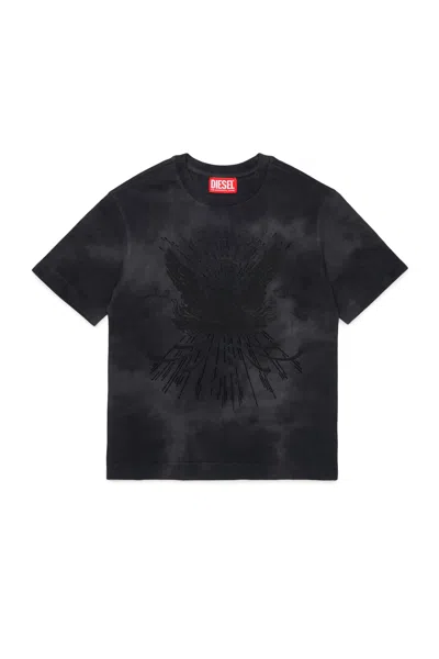 Diesel Kids' T-shirt With Logo In Black