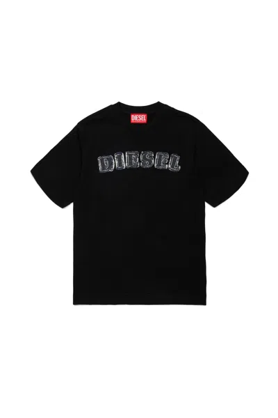 Diesel Kids' T-shirt With Logo In Black