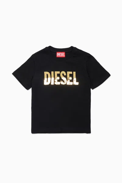 Diesel Kids' T-shirt With Logo In Black