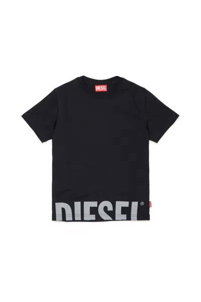 Diesel Kids' T-shirt With Logo In Black