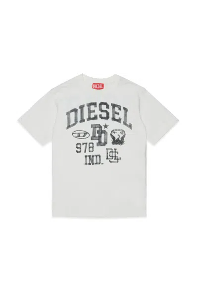 Diesel Kids' T-shirt With Logo In White