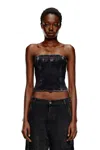 Diesel Tube Top In Comfort Denim In Black