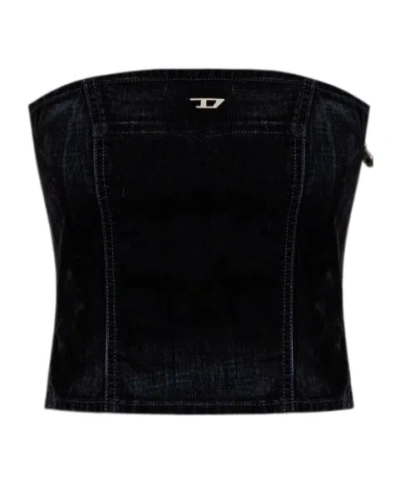 Diesel Tube Top Vest In Black