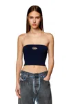 Diesel Tube Top With Logo Plaque In Black