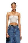 Diesel M-clarksvillex Logo Print Tube Top In Grey