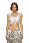 DIESEL TANK TOP IN TULLE E JERSEY DESTROYED