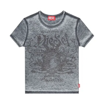 Pre-owned Diesel T-uncuties-long-aa3 T-shirt 'blue/grey' | Women's Size M