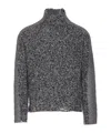 Diesel Crewneck Knitted Sweater Textured Turtleneck In Gray