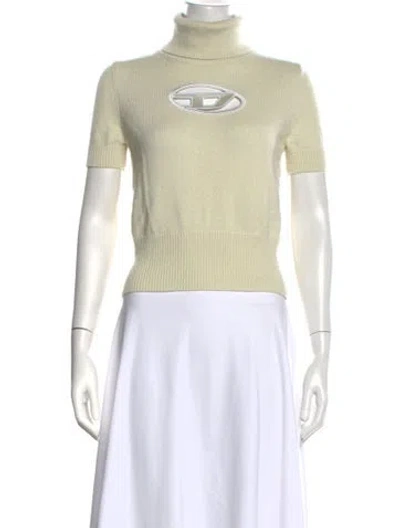 Pre-owned Diesel Turtleneck Sweater In Yellow