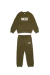 Diesel Logo-embroidered Tracksuit (set Of Two) In Green