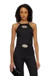 Diesel Black Twill T-wilight Top In Black