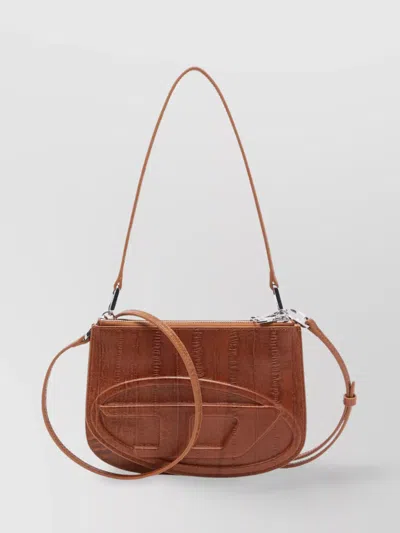 Diesel Twin Shoulder Bag With 2 Zippered Compartments In Multicolor