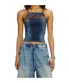 Diesel Two-color Denim Sling In Blue