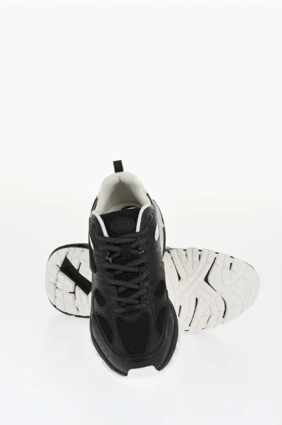 Diesel Two-tone Faux Leather And Mesh S-serendipity Pro-x1 Low Top