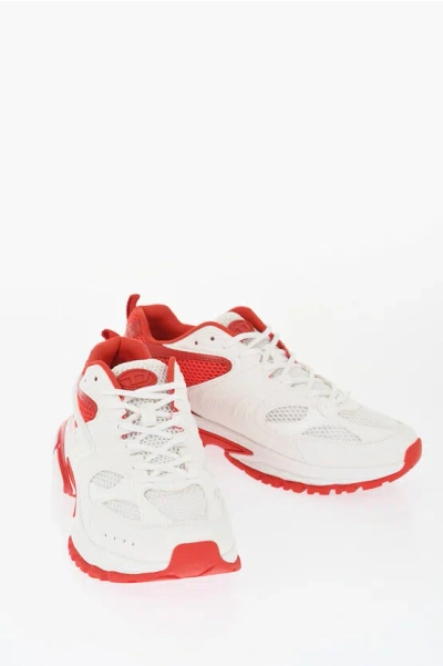 Diesel Two-tone Faux Leather And Mesh S-serendipity Pro-x1 Low Top