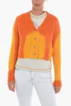 Diesel Two-tone M-illy Cropped Cardigan In Multi