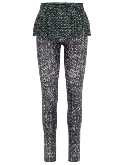 Diesel Ankle Length Straight Leg Trousers With Skirt In Black