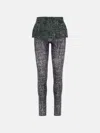 Diesel Two-tone Polyester Blend Leggings In Gray