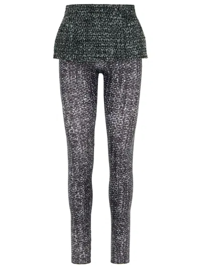 Diesel Ankle Length Straight Leg Trousers With Skirt In Black