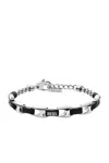 Diesel Two-tone Stainless Steel Chain Bracelet In Black