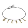 Diesel Two-tone Stainless Steel Chain Bracelet In Brown