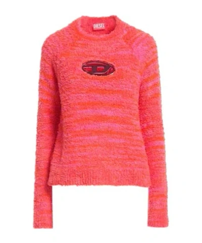 Diesel Two-color Lightweight Knitted Sweater In Red