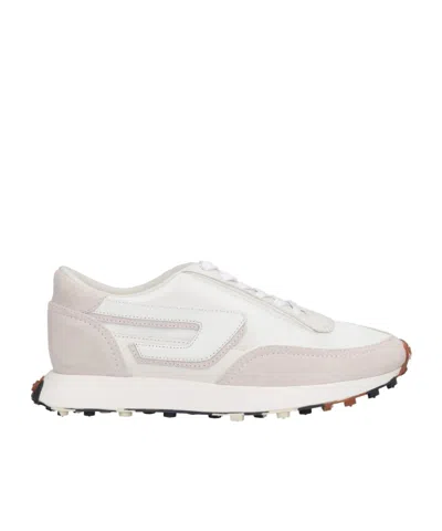 Diesel Two-tone Low-top Casual Shoes In White