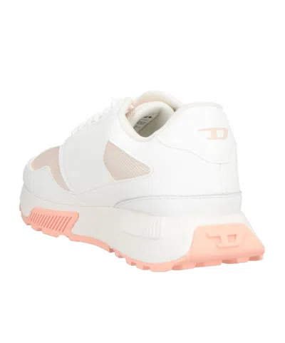 Diesel Two-tone Low-top Sneakers In White