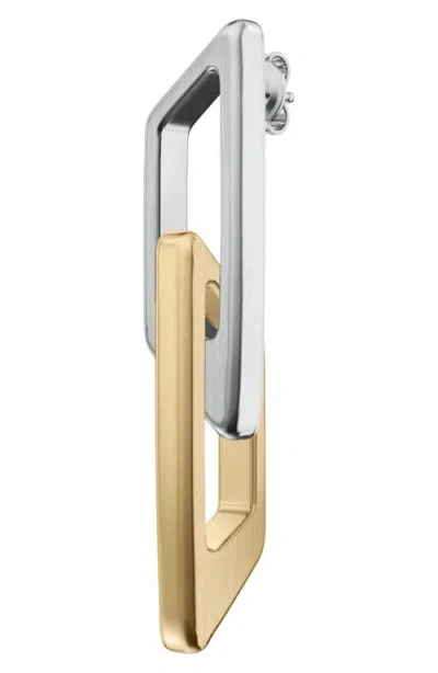 Diesel Stainless Steel Drop Earring In Gold