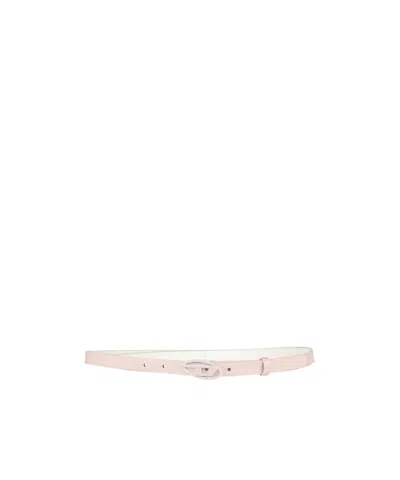 Diesel Two-tone Thin Belt In Pink