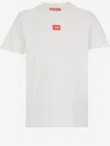 Diesel T-shirt In Jersey Con Patch D Rossa In White