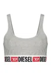 Diesel Ufsb-oriba Cropped Sleeveless Top In Gray