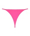 Diesel Ufst-d-string Logo-plaque Thong In Pink