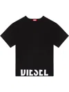 Diesel Uftee Sport Cropped T Shirt In Black