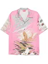 Diesel Cuban Collar Graphic Print Relaxed Fit Shirt In Multicolor