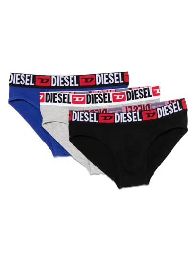 Diesel Umbr-andre Briefs (pack Of Three) In 黑色