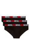 Diesel Umbr-andre Briefs (pack Of Three) In Black