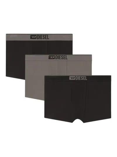 Diesel Umbx-damien Logo Boxer (pack Of Three) In Brown