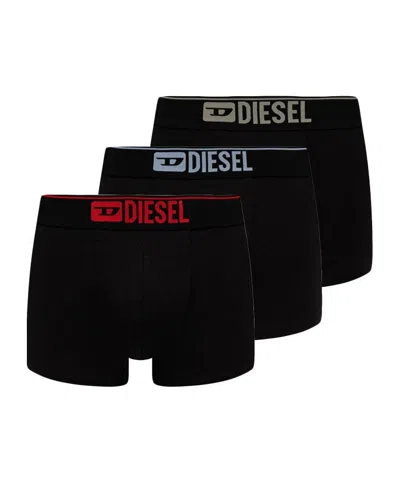 Diesel Umbx-damienthreepack Three-pack Of Plain Boxer In Black