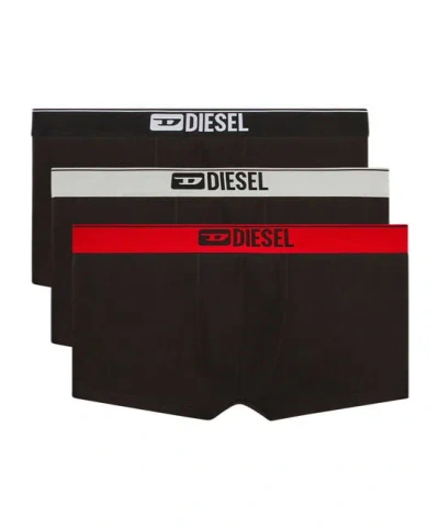 Diesel Umbx-damienthreepack Three-pack Of Plain Boxer In Multicolor/black