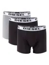 Diesel Sebastian Grey/multi Three Pack Boxers Underwear In Black