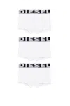 Diesel Umbx-uparrythreepack-dsl Und Short  Branded Jersey Boxer Shorts - 3 Pairs In White