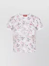 Diesel Cat-print T-shirt With Short Sleeves Throughout In White