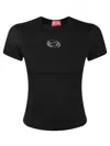 Diesel Black T-uncutie-long-od T-shirt In Black