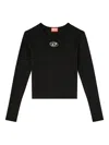 Diesel Women Uncutie T-shirt With Cut-out Detail In Black