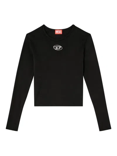 Diesel Uncutie T-shirt With Cut-out Detail In Black