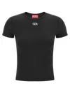 Diesel Uncutieslong-od T-shirt In Black